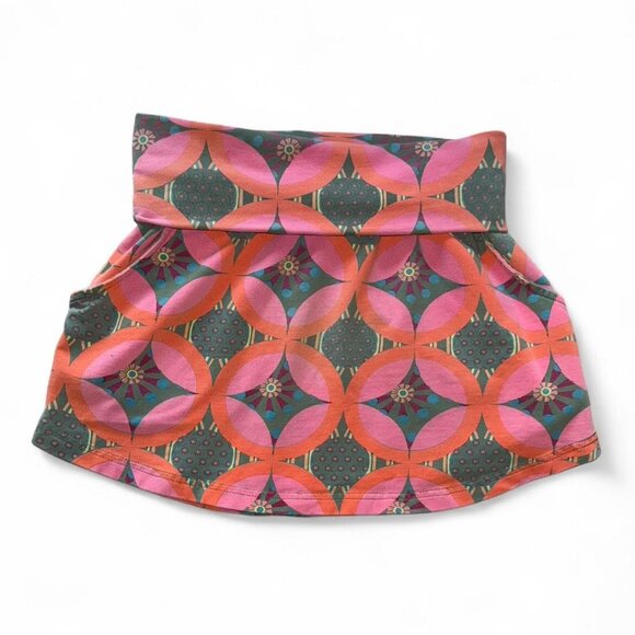 Superbrand Surfboards Retro Colorful Pink & Green Fold Down Waist Mini Skirt XS - Picture 1 of 8